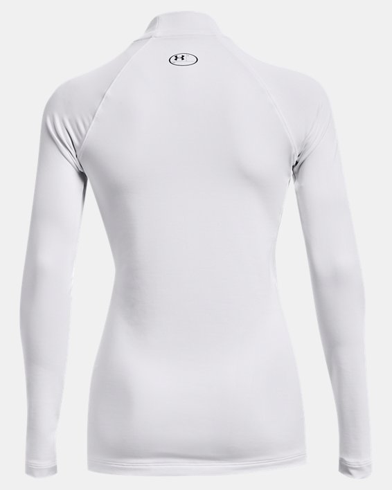 Camiseta con cuello cerrado ColdGear® Authentics para mujer, White, pdpMainDesktop image number 5